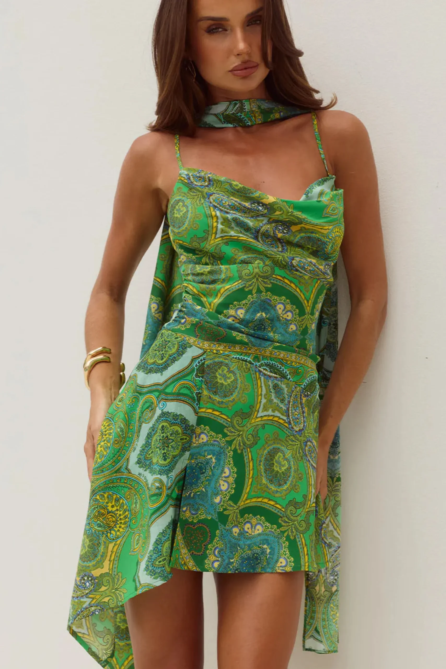 Alora Scoop Dress Indiana Green