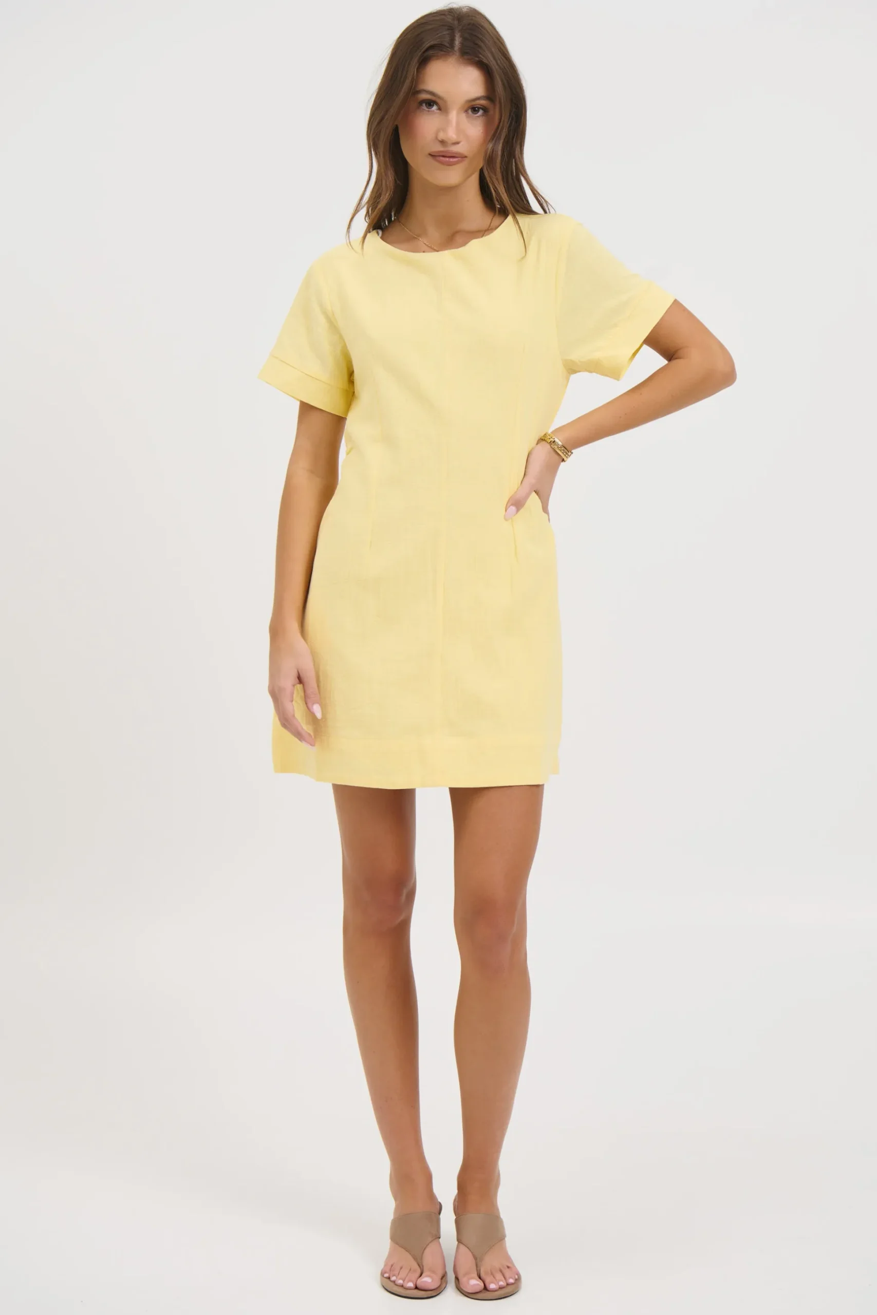 Amy Mini Dress Lemon