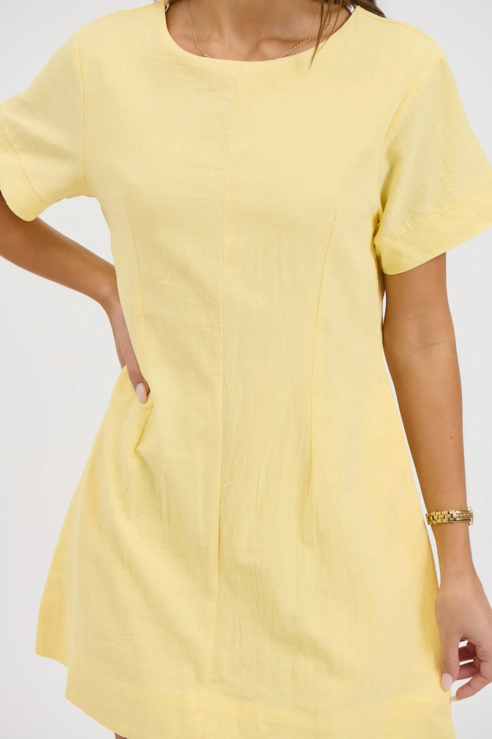 Amy Mini Dress Lemon