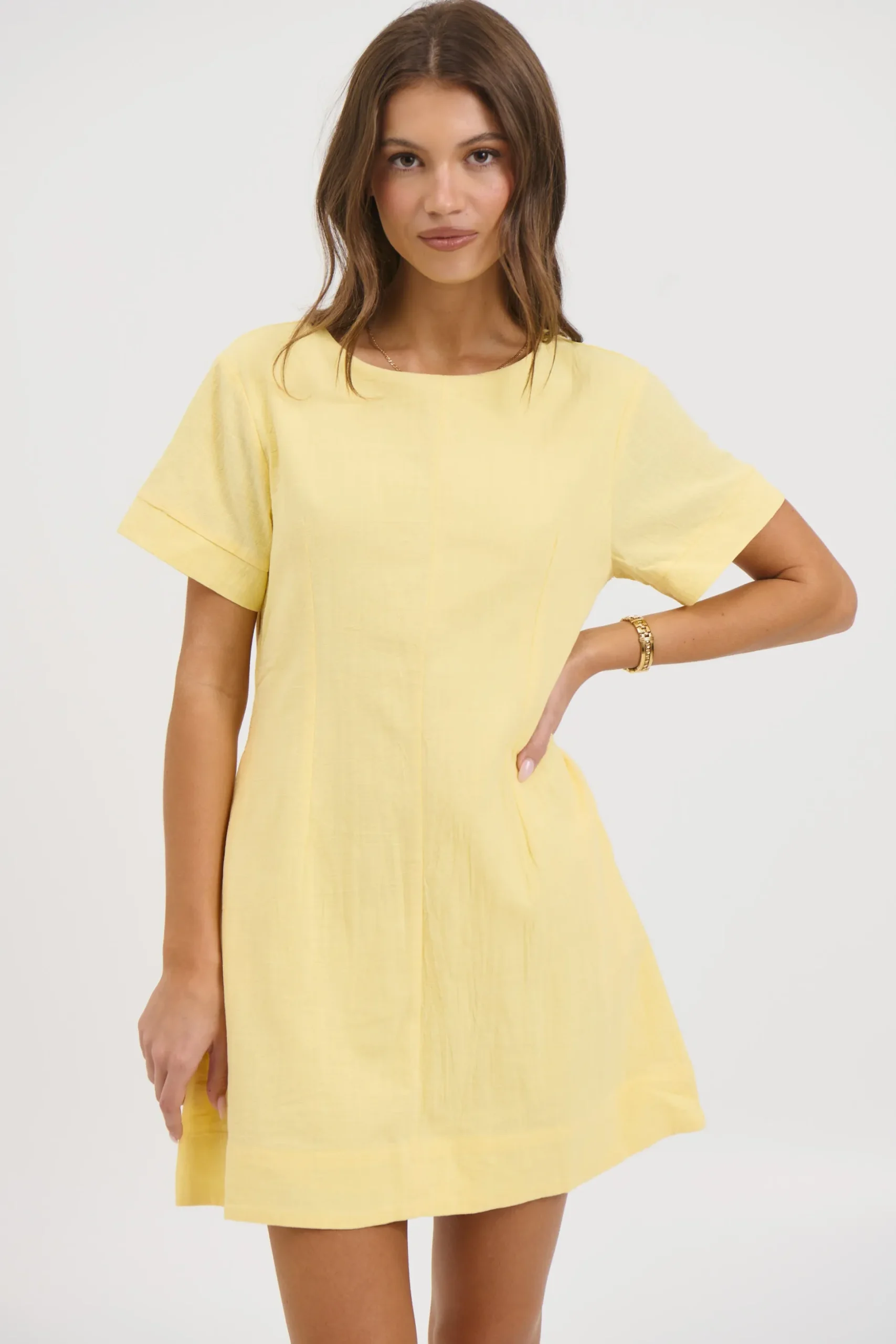 Amy Mini Dress Lemon