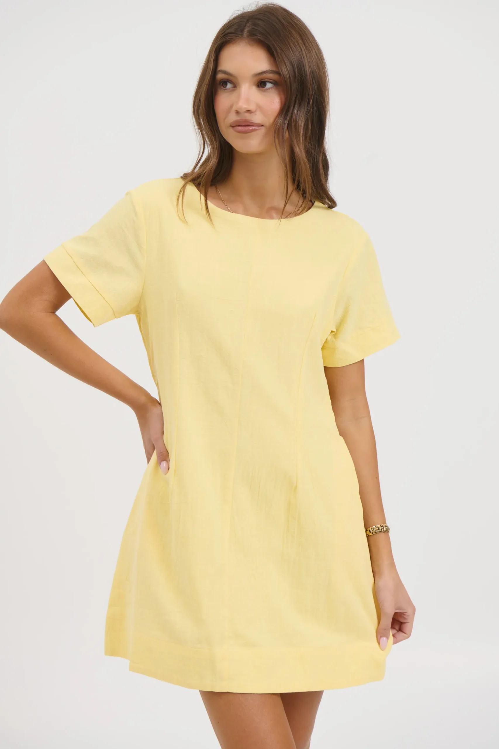 Amy Mini Dress Lemon