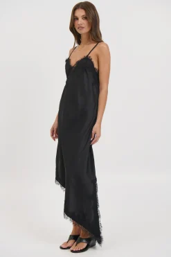 Blair Lace Midi Dress Black