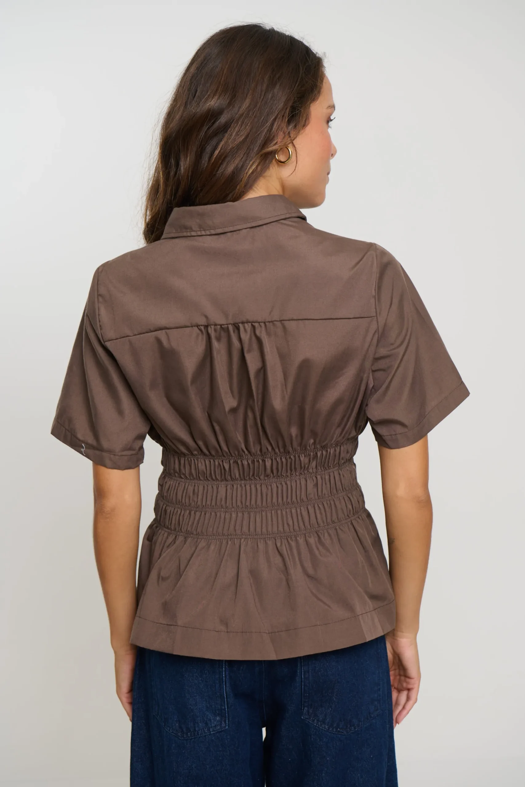 Brooke Short Sleeve Shirt Chocolate