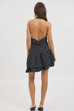 Delta Polka Dot Dress Black