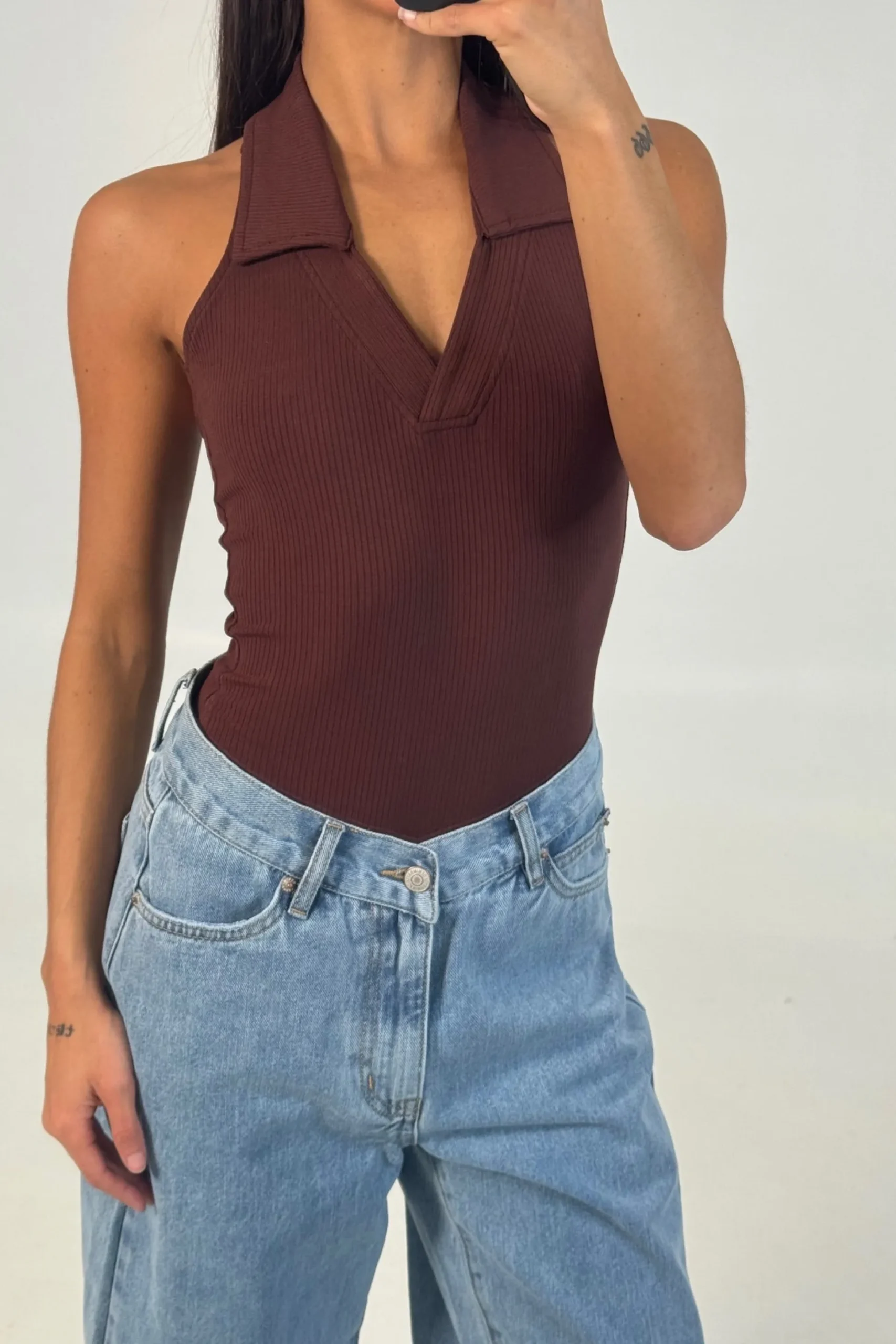 Elio Bodysuit Chocolate