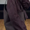 Genna Shoulder Bag Dark Chocolate Suede