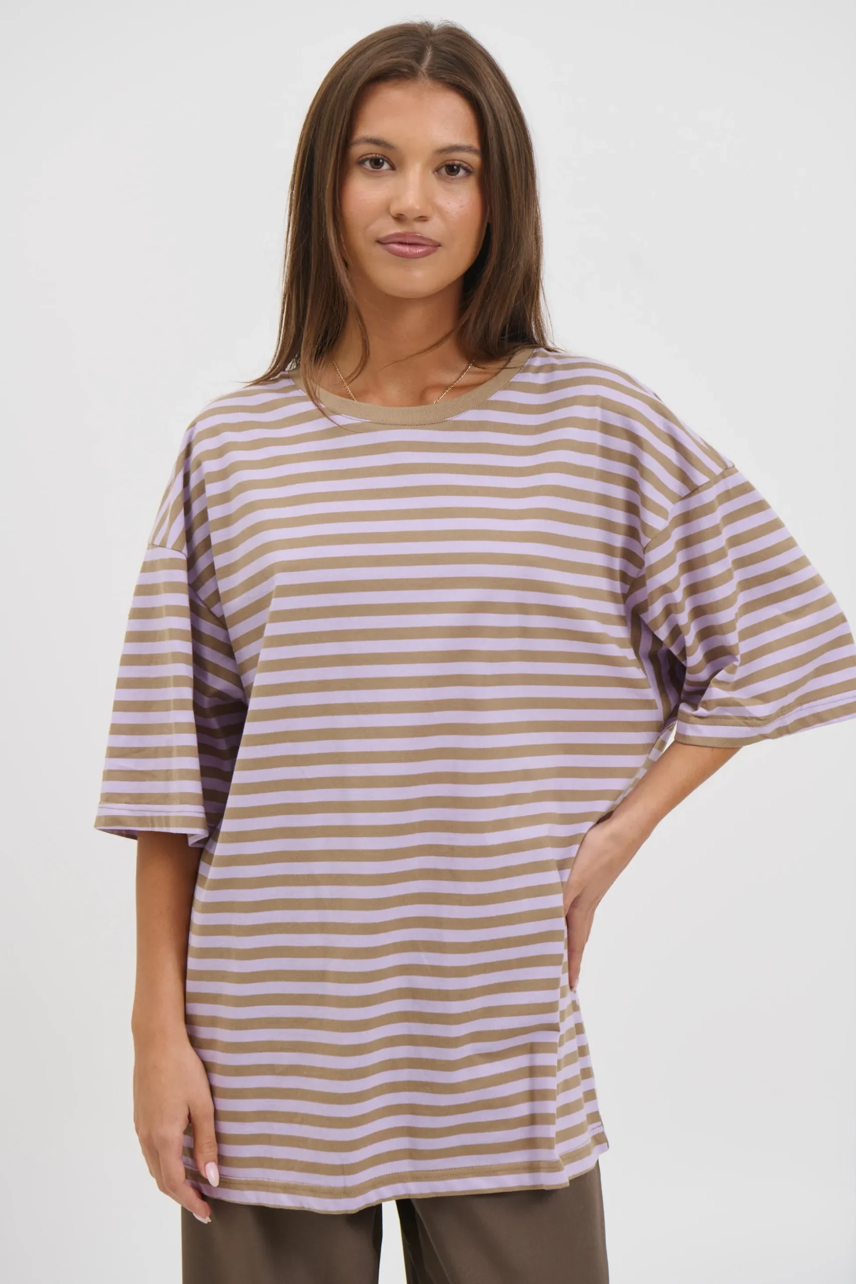 Jess Top Purple Stripe