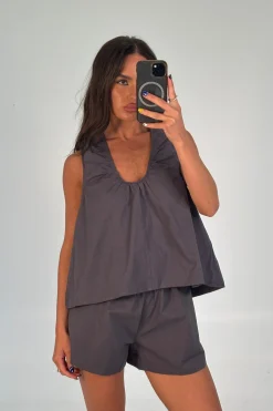 Kyla Top Charcoal