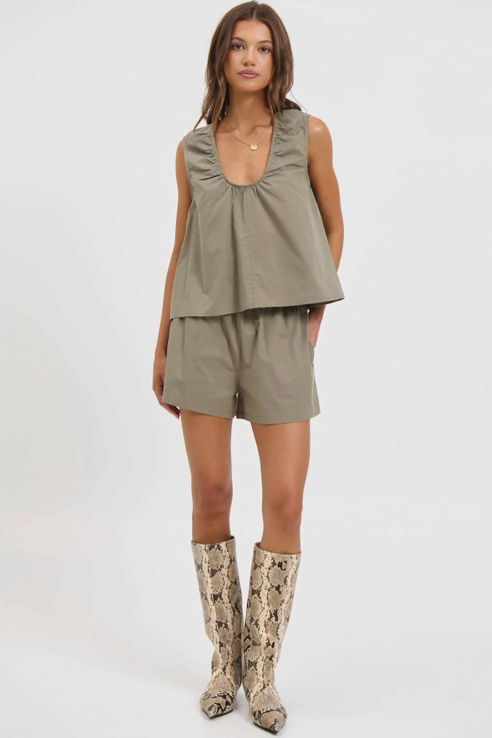 Kyla Top Khaki