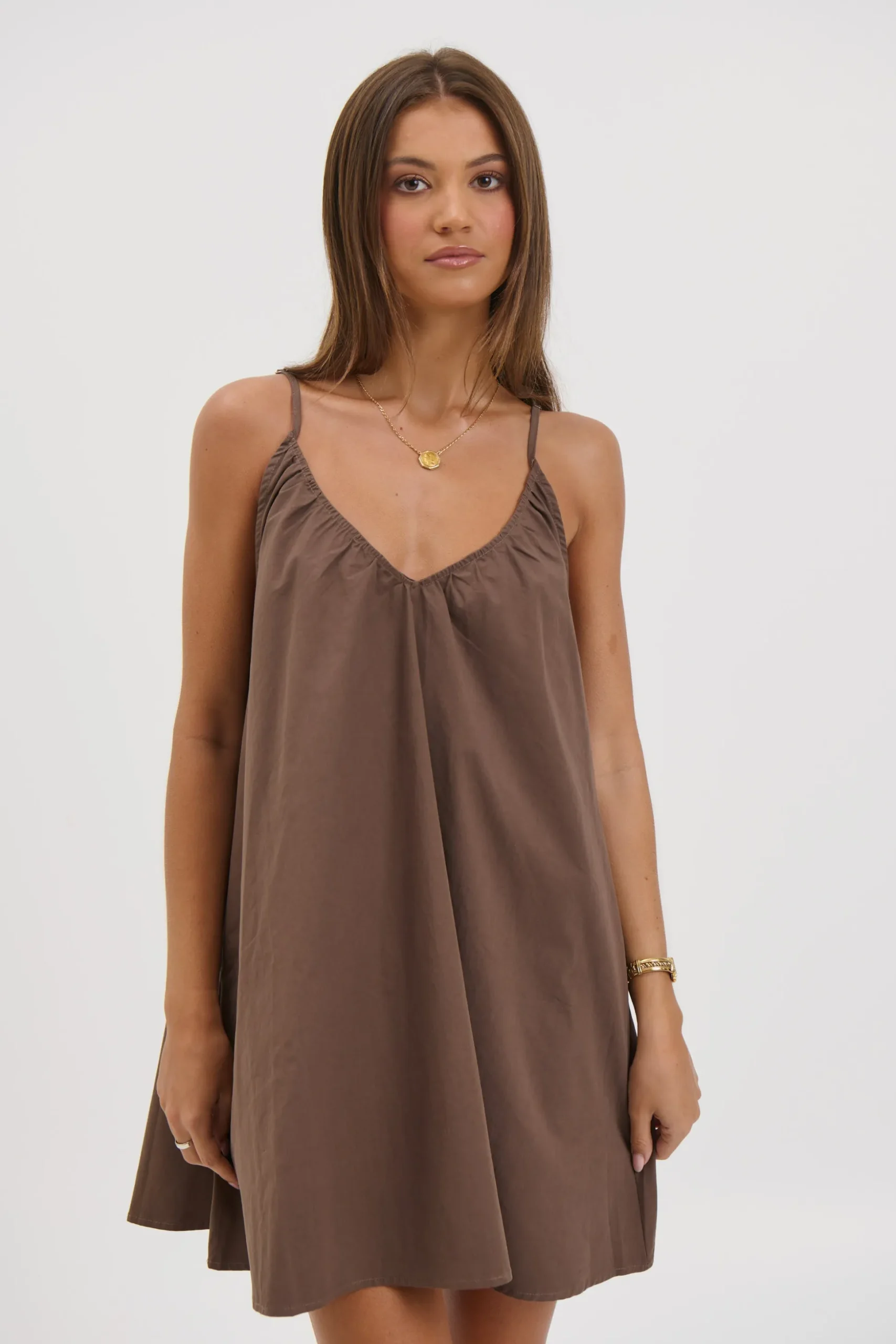 Mack Mini Dress Chocolate