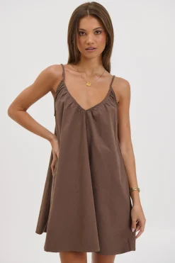 Mack Mini Dress Chocolate