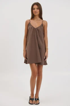 Mack Mini Dress Chocolate