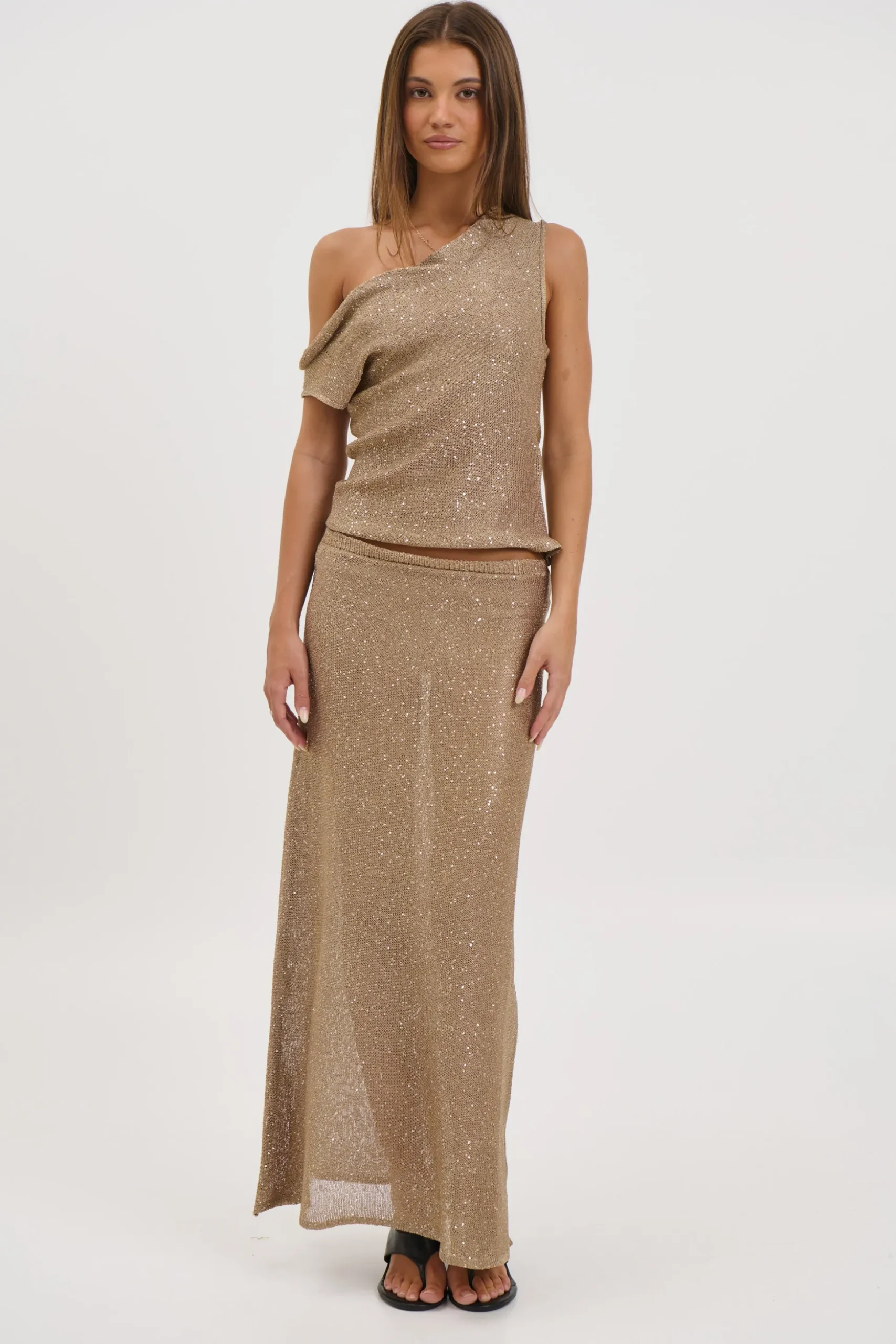 Manni Midi Skirt Gold