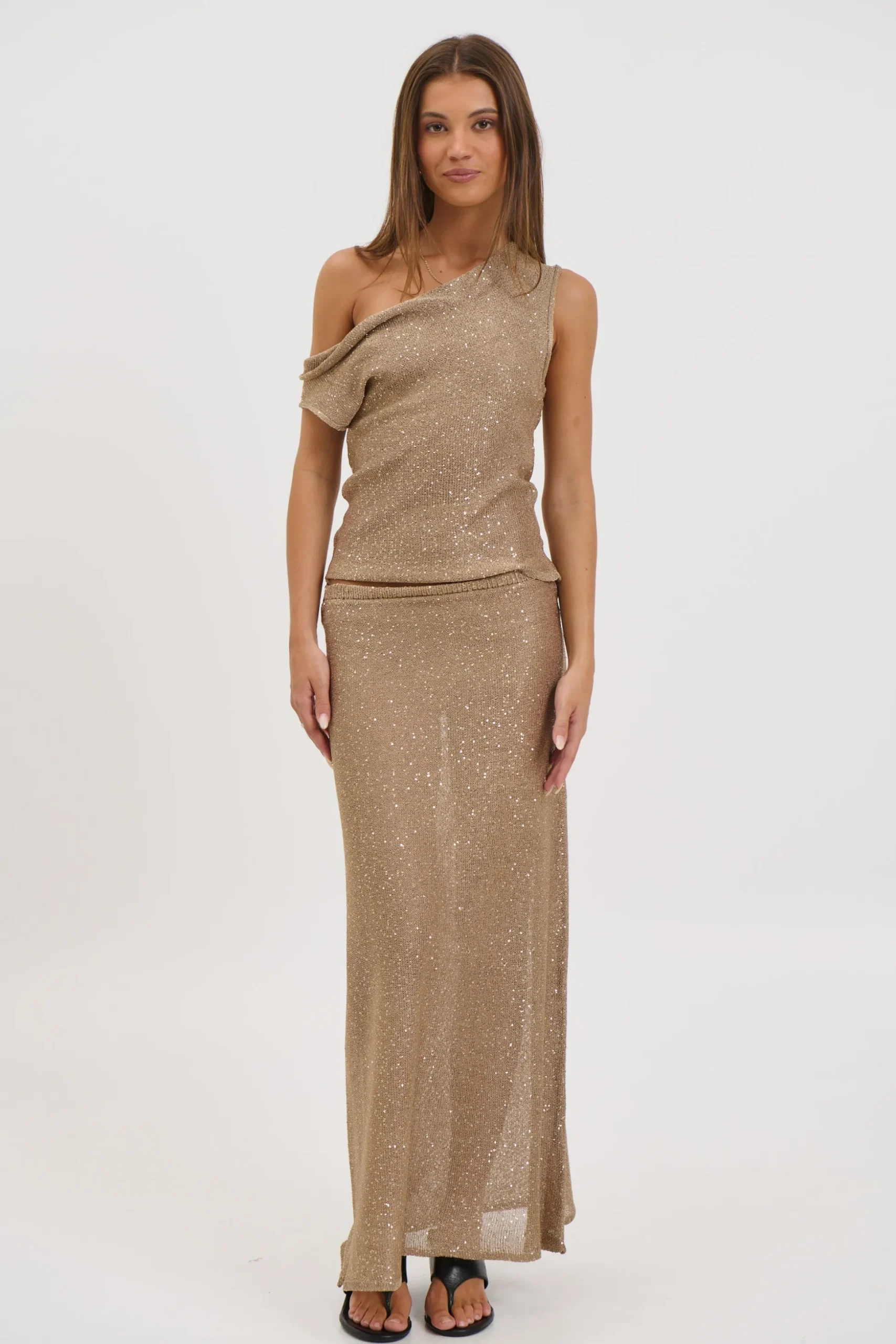 Manni Midi Skirt Gold