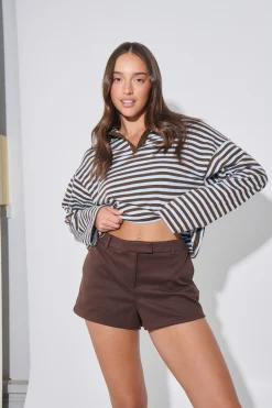 Megan Long Sleeve Chocolate