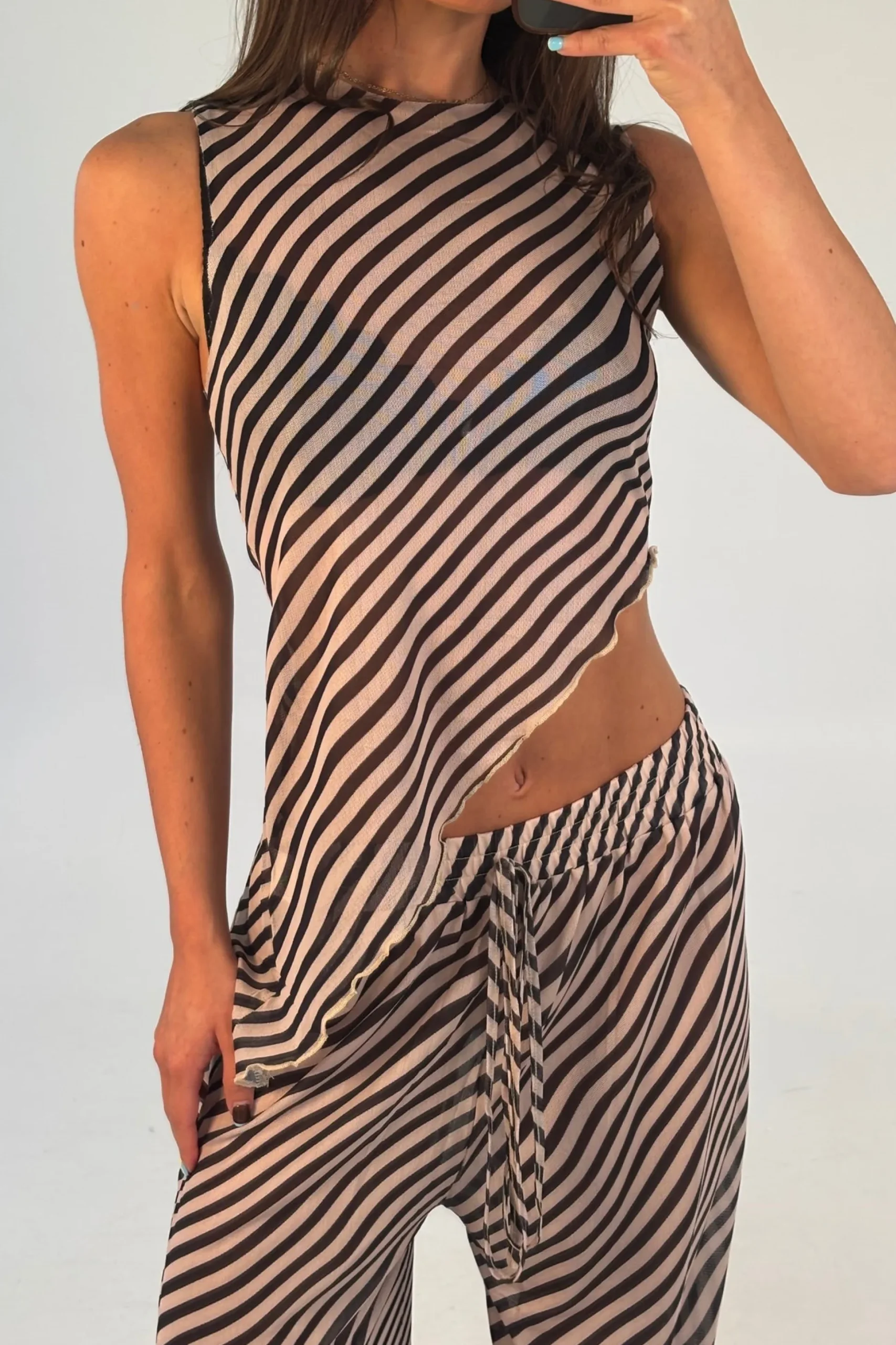 Mia Sheer Set Brown