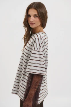 Micca Lace Tee Grey