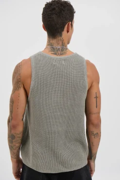 NTH Chunky Knit Tank Dark Grey