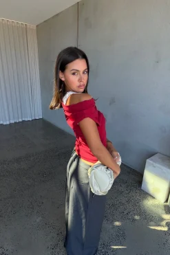 Nylah Knit Top Red