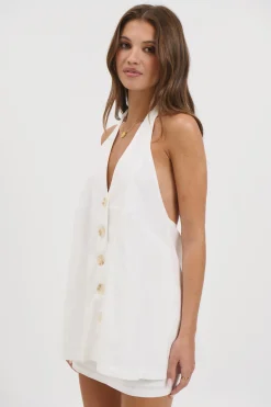 Octavia Vest White