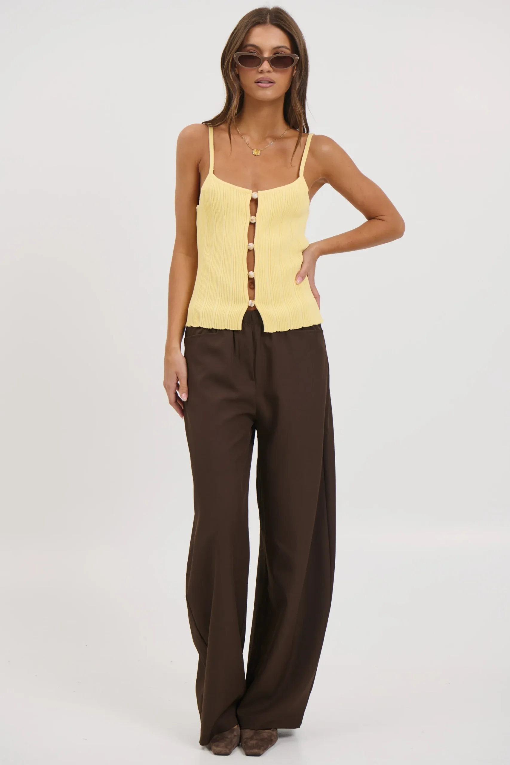 Odessa Knit Tank Top Pollen