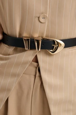Pebble Dome Belt Black