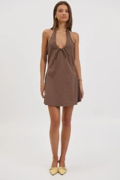 Penelope Mini Dress Chocolate