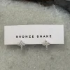 Petit Diamante Huggie Silver