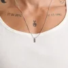 Premium NTH Plate Pendant Chain White Gold Plated