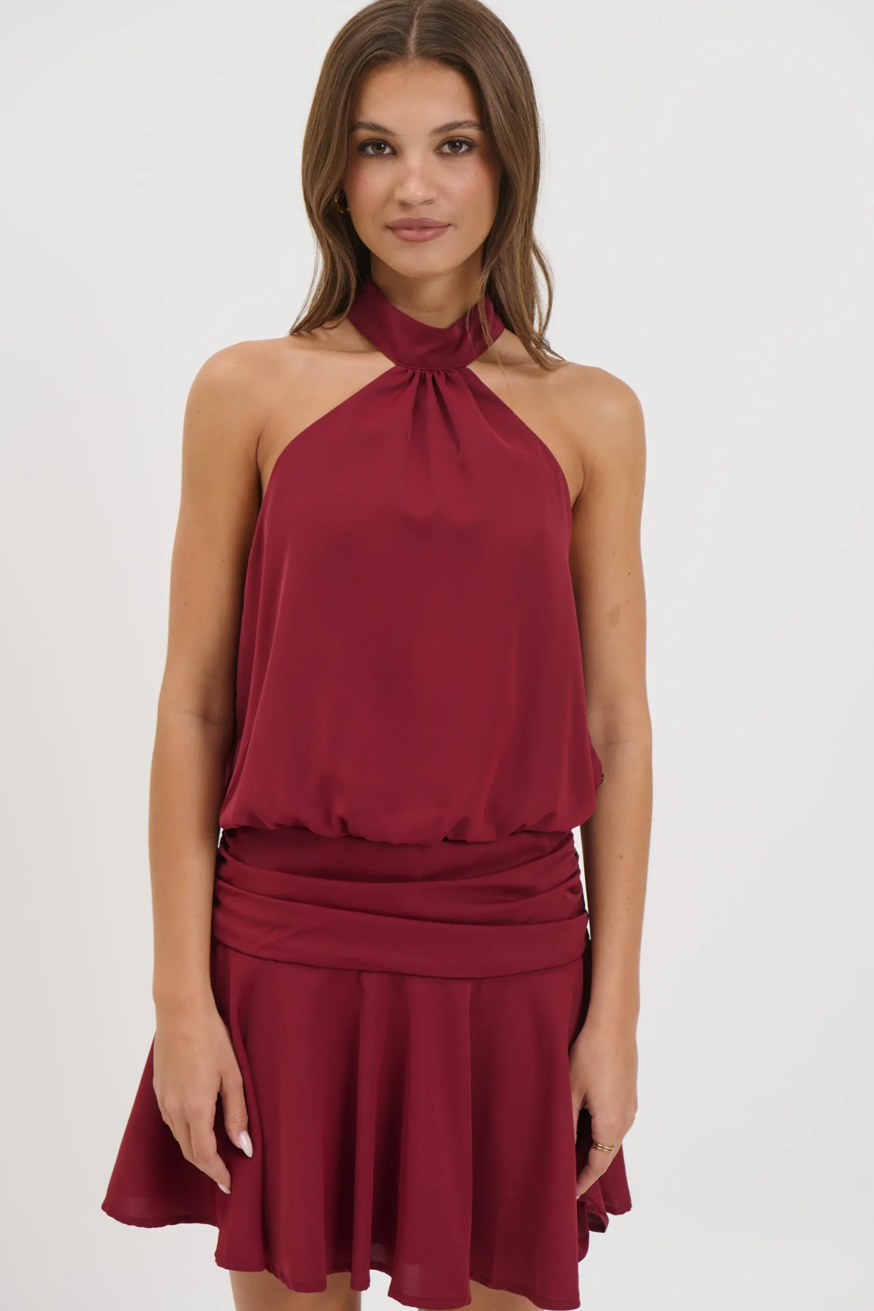 Renae Mini Dress Wine
