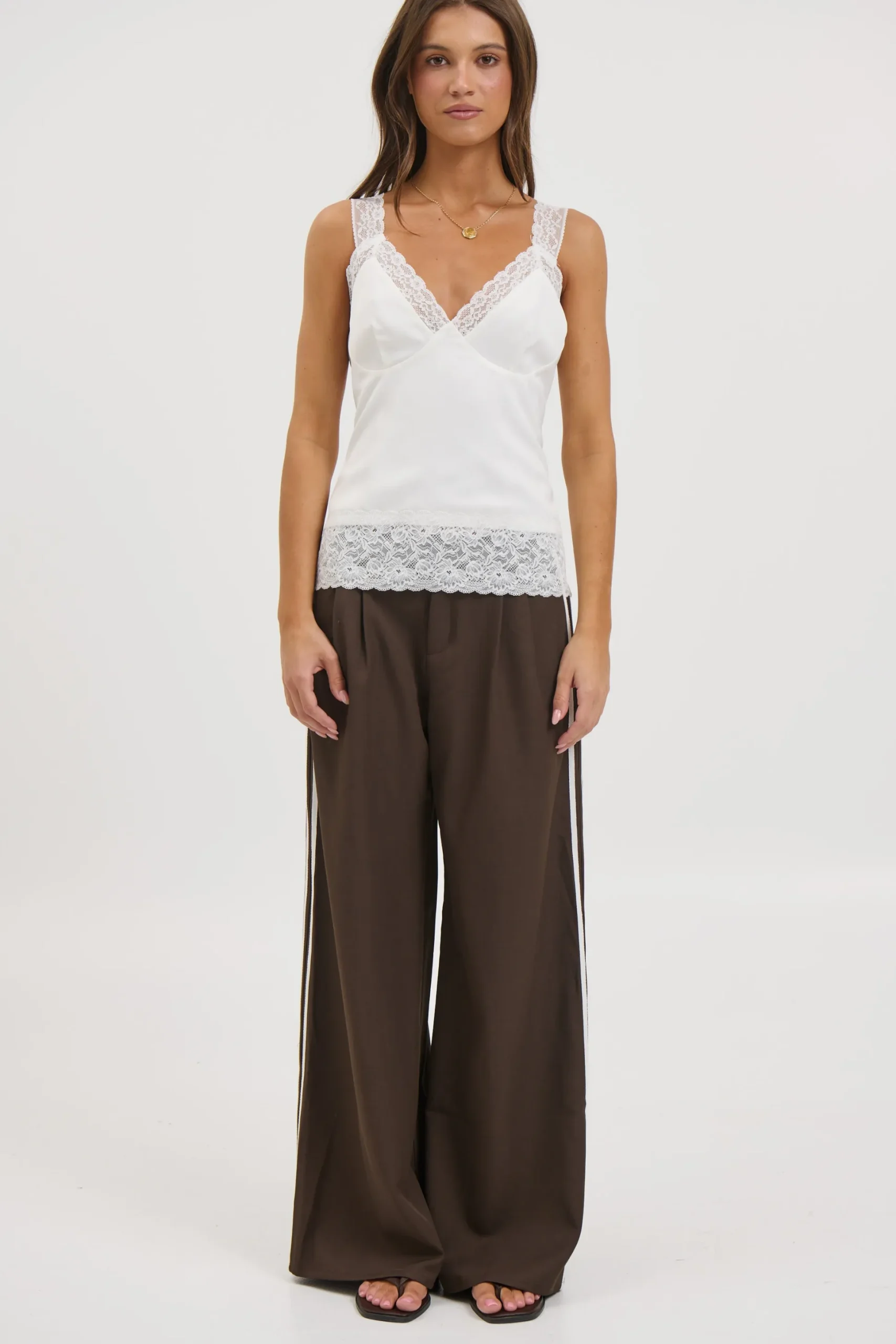 Ronnie Lace Top White