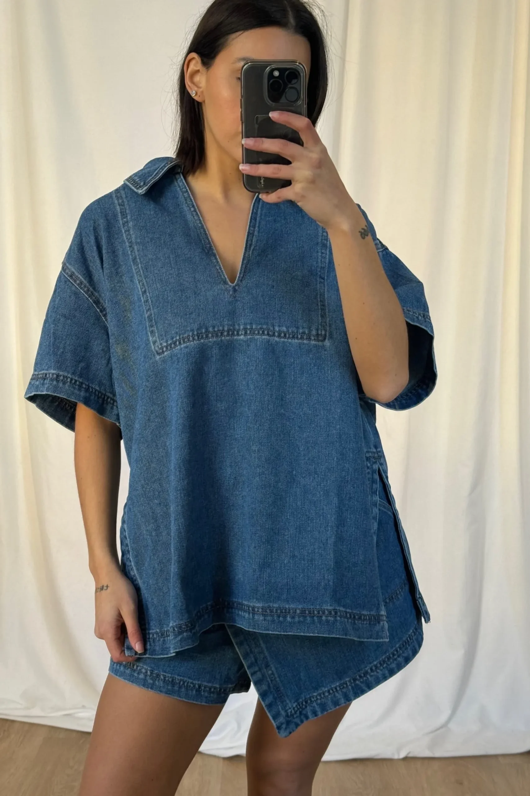 Rosemary Denim Skort Blue