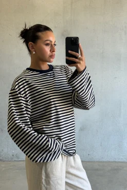 Sadie Long Sleeve Navy