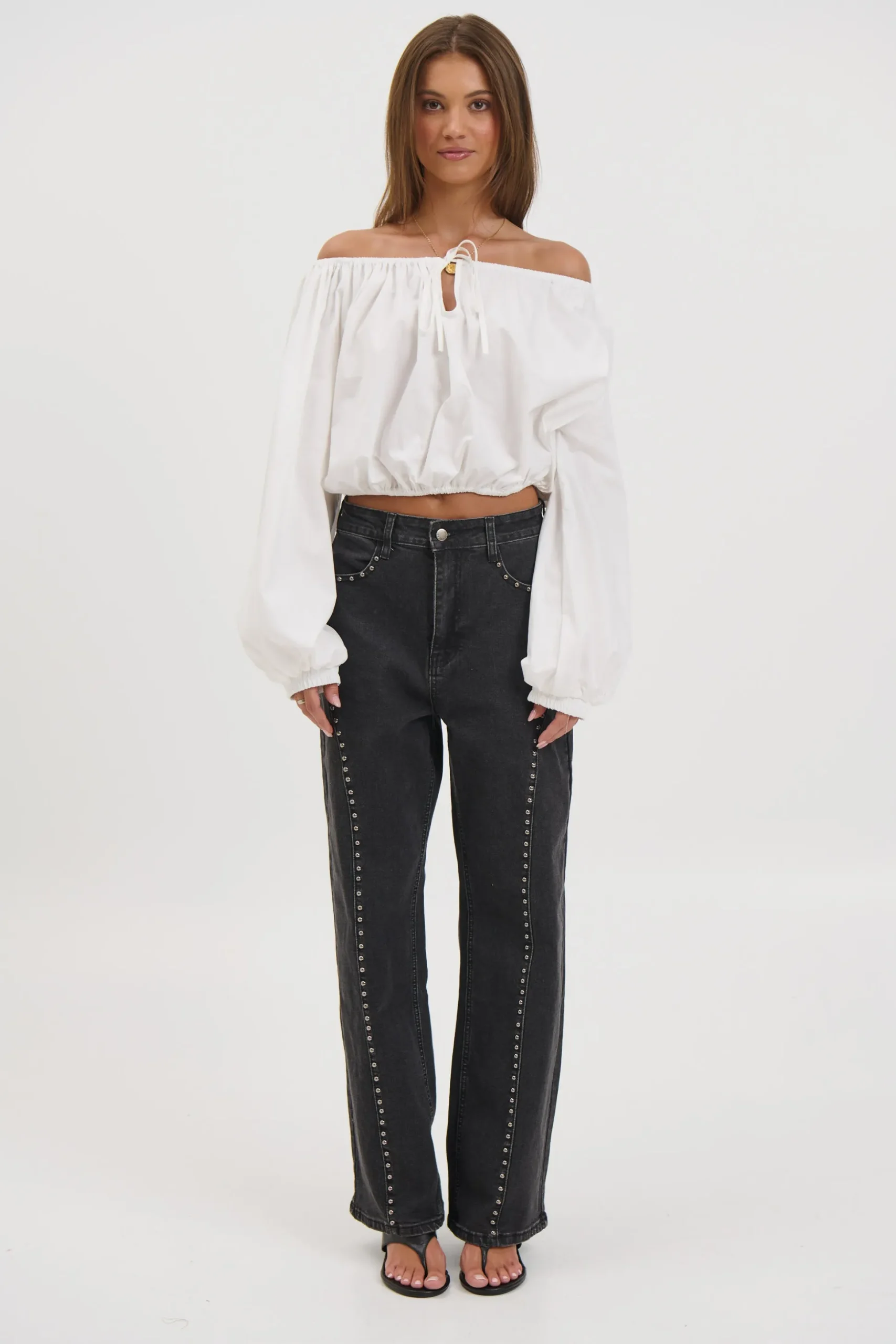 Sarsha Long Sleeve White