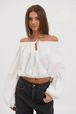 Sarsha Long Sleeve White