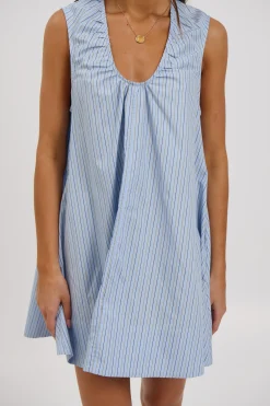 Sydney Mini Dress Blue Stripe