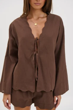Tianna Scallop Set Chocolate
