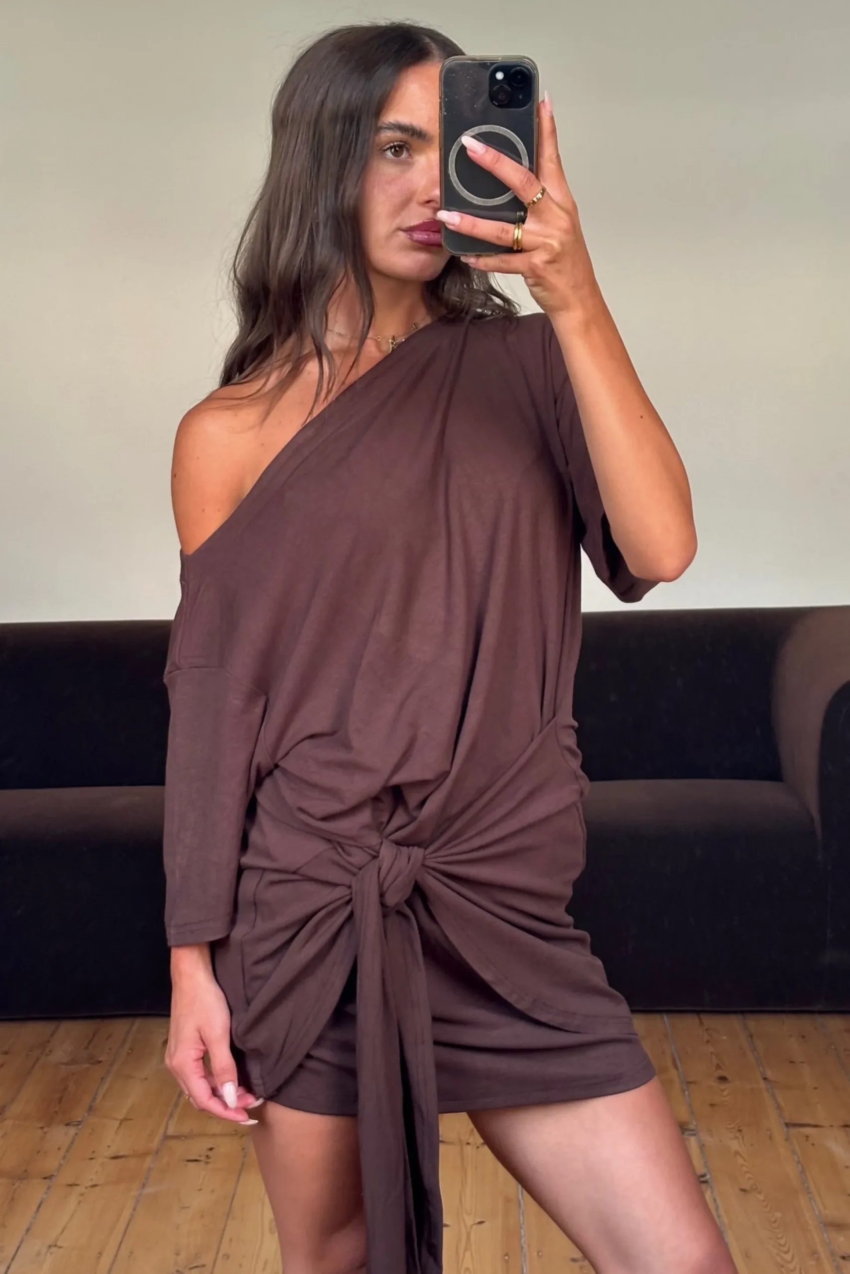 Tyla Mini Dress Chocolate