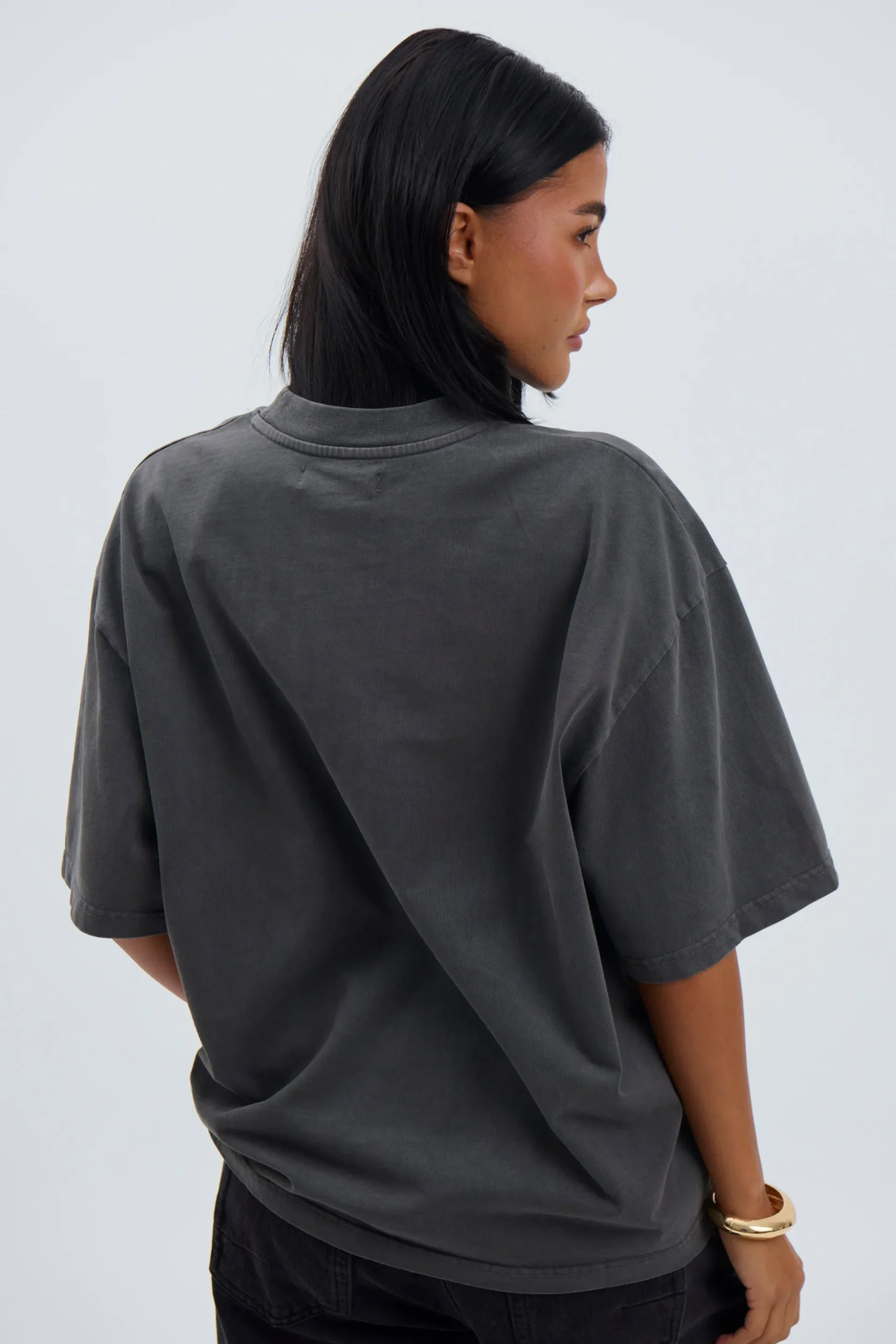 Unisex Emmett Box Tee Charcoal