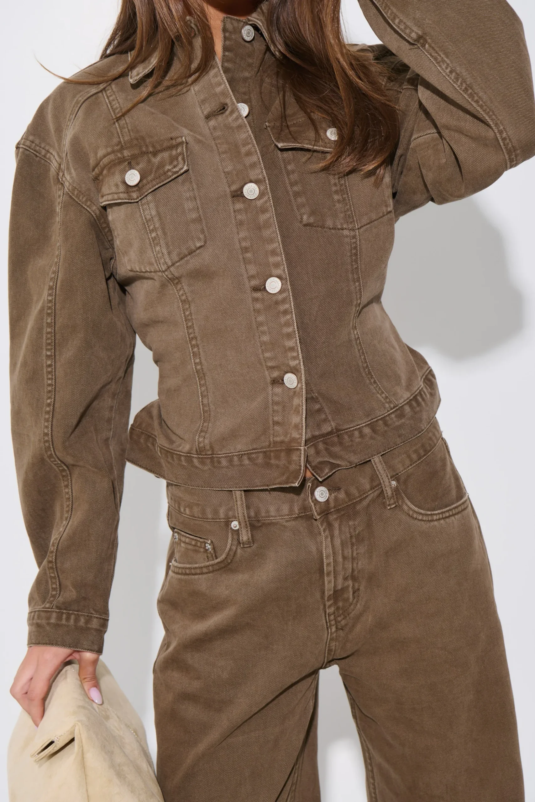 Violet Denim Jacket Chocolate