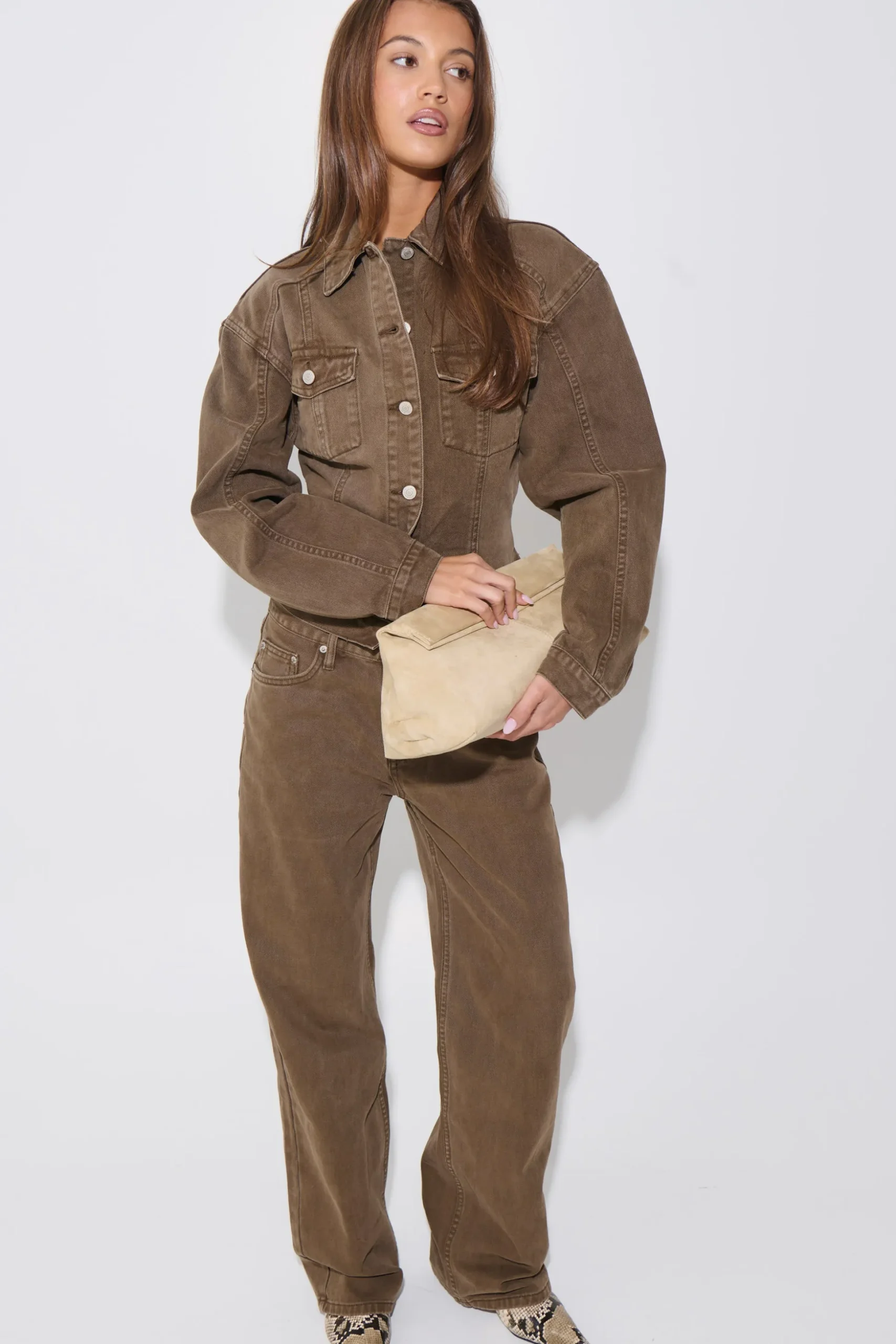 Violet Denim Jacket Chocolate
