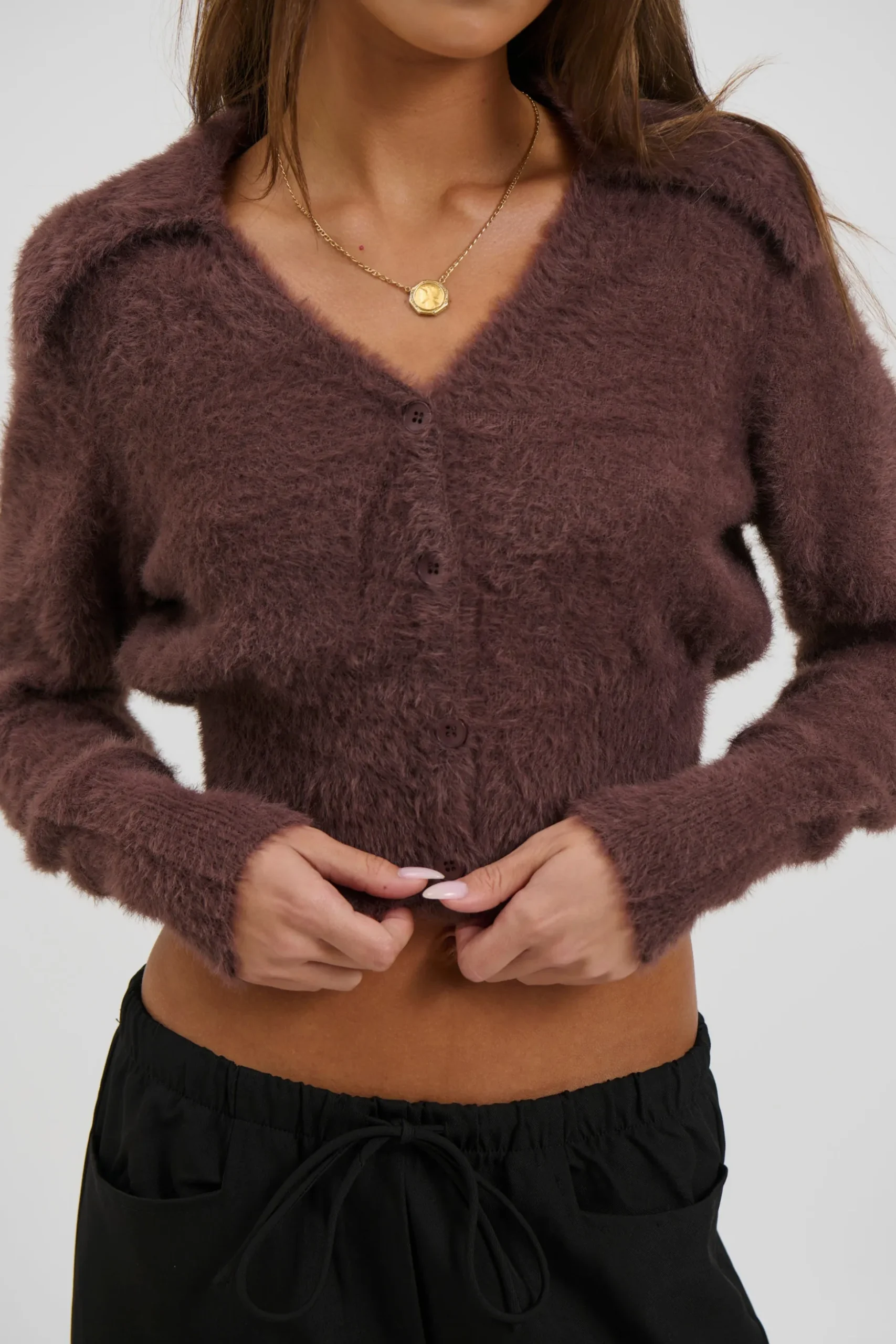 Zyra Cardigan Cocoa